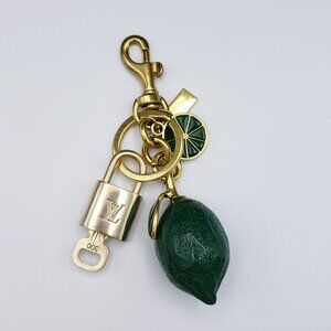 LV Gold Padlock & Key 🔒 Authentic Louis Vuitton Bag Unbranded Lemon Charm